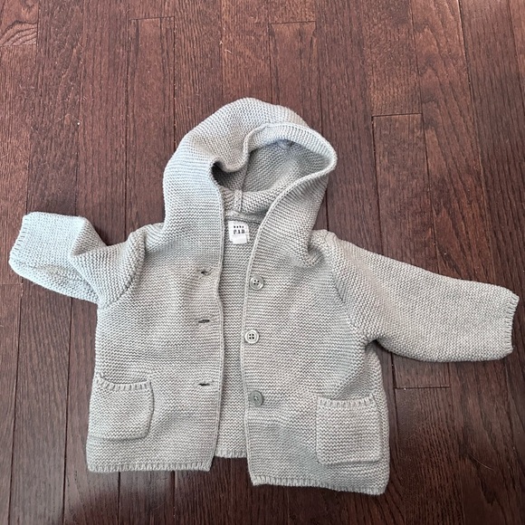 GAP Light Gray Baby Knit Sweater with ears - Picture 4 of 7